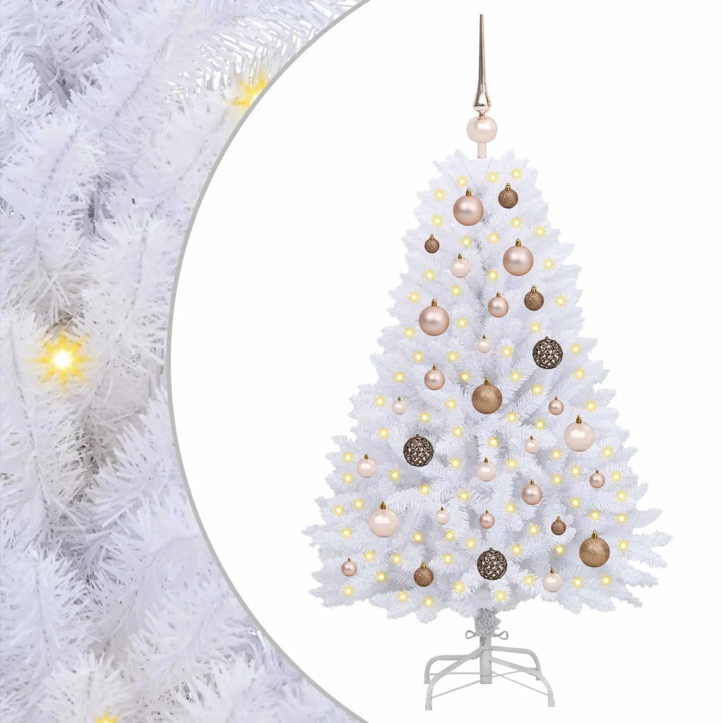 Albero di Natale | Decorazioni natalizie artificiale Bianco 68 x 68 x 120 cm