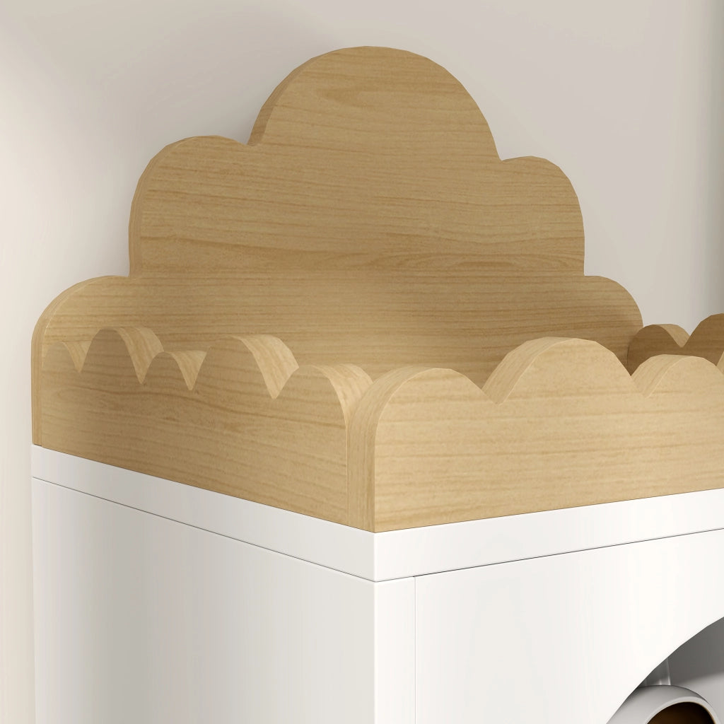Libreria per Bambini a 3 Livelli ¨C zephmum ¨C Bianco e Naturale