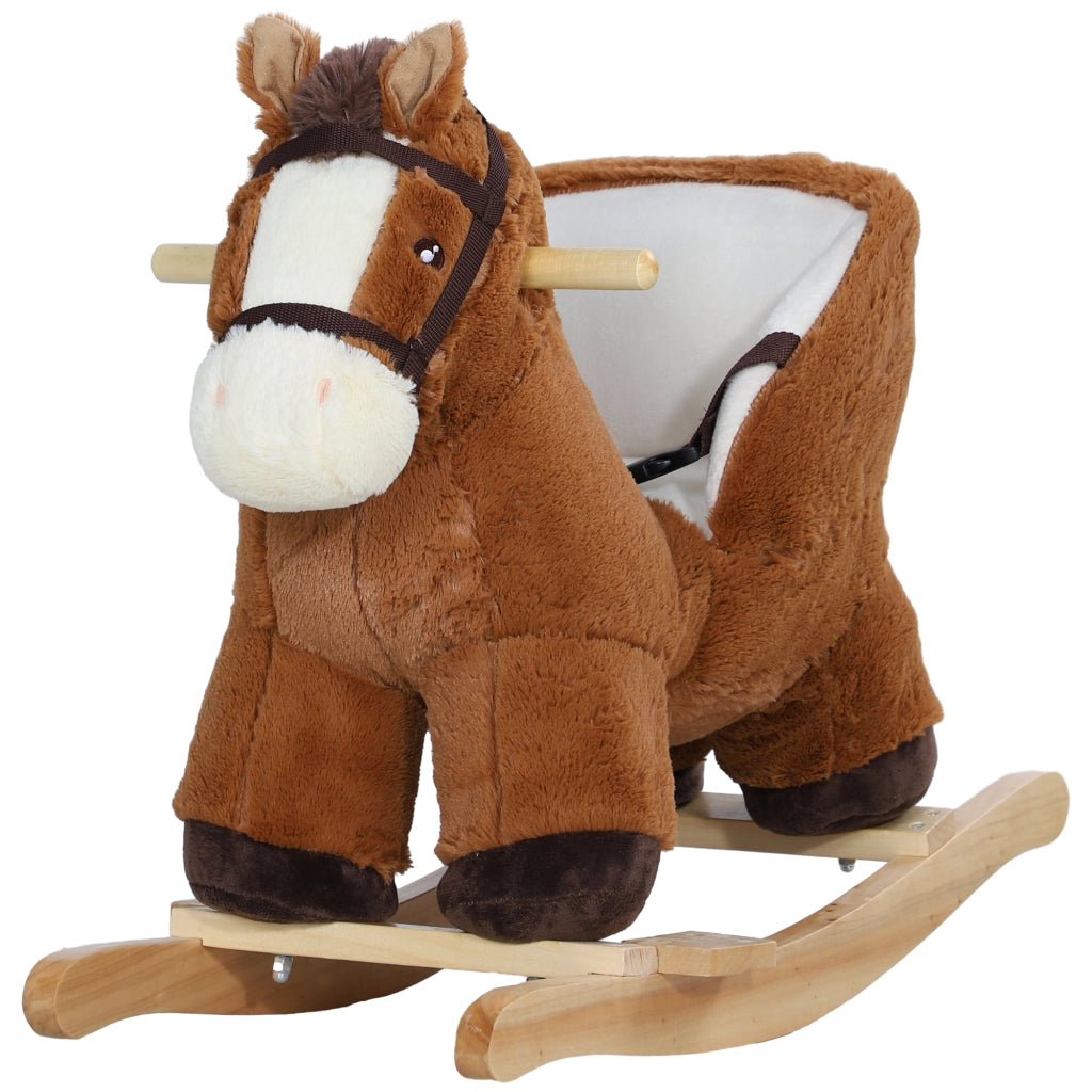 Cavallo a Dondolo per Bambini ¨C zephmum ¨C Base Legno con Sicurezza e Sonoro