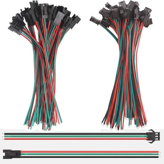 Adattatore 3-pini - 30 paia - alta conducibilità - 22 - micro presa elettrica - adatto per illuminazione LED - 3-p...