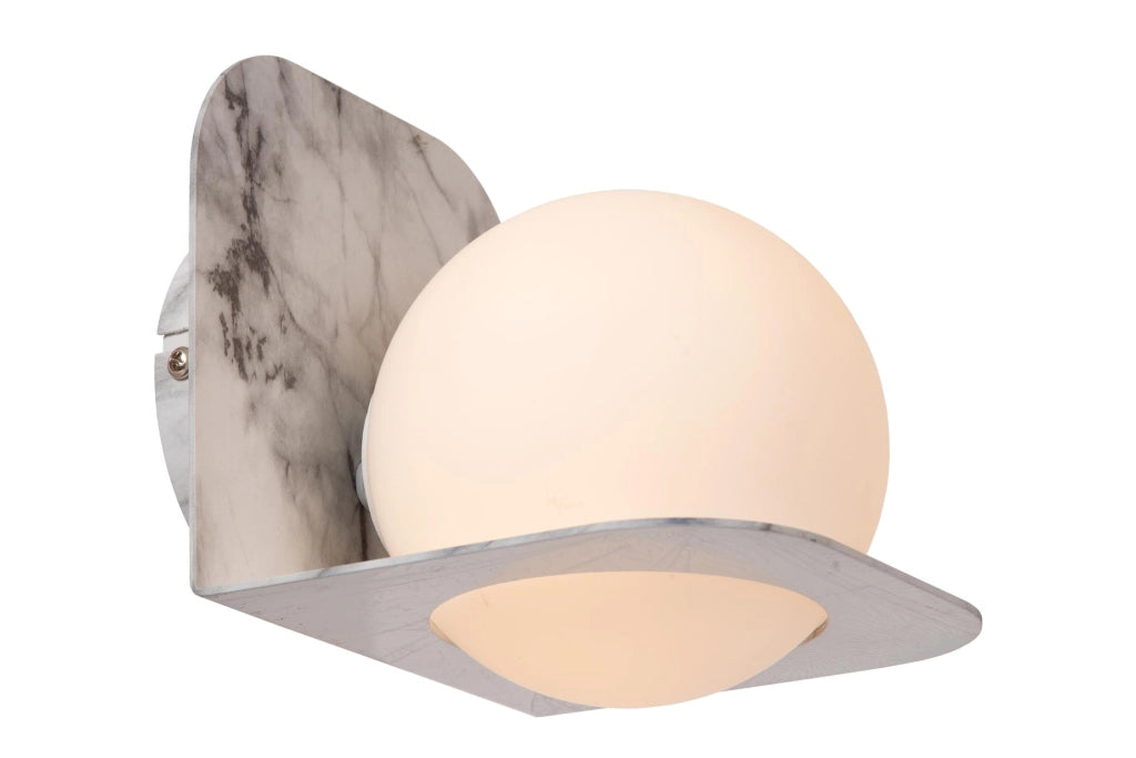 Applique bagno DAVY Lucide 1xG9 IP44 marmo vetro sfera