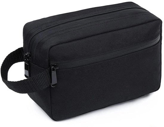 Organizzatore per strumenti da trucco e spazzole, unisex, con manico e contenitore per asciugamani, ripiegabile.