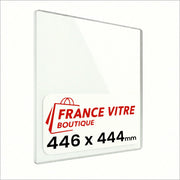 446 x 444 x 4 mm - Vetro per stufa a legna - vetro camino di ricambio - vetro per caminetto resistente al fuoco - France Vitre