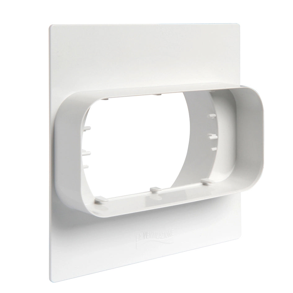 PLACCA PER PASSAGGIO A MURO DA TUBO TONDO A RETTANGOLARE- mm 120x60- FIRST- pezzi 1