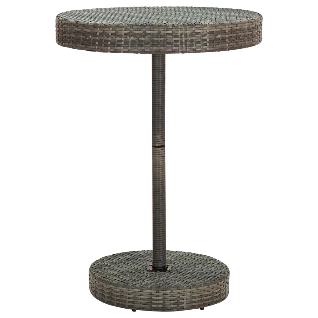 Set Bar da Giardino 5 pz | Set Salotto da Giardino con Cuscini in Polyrattan Grigio