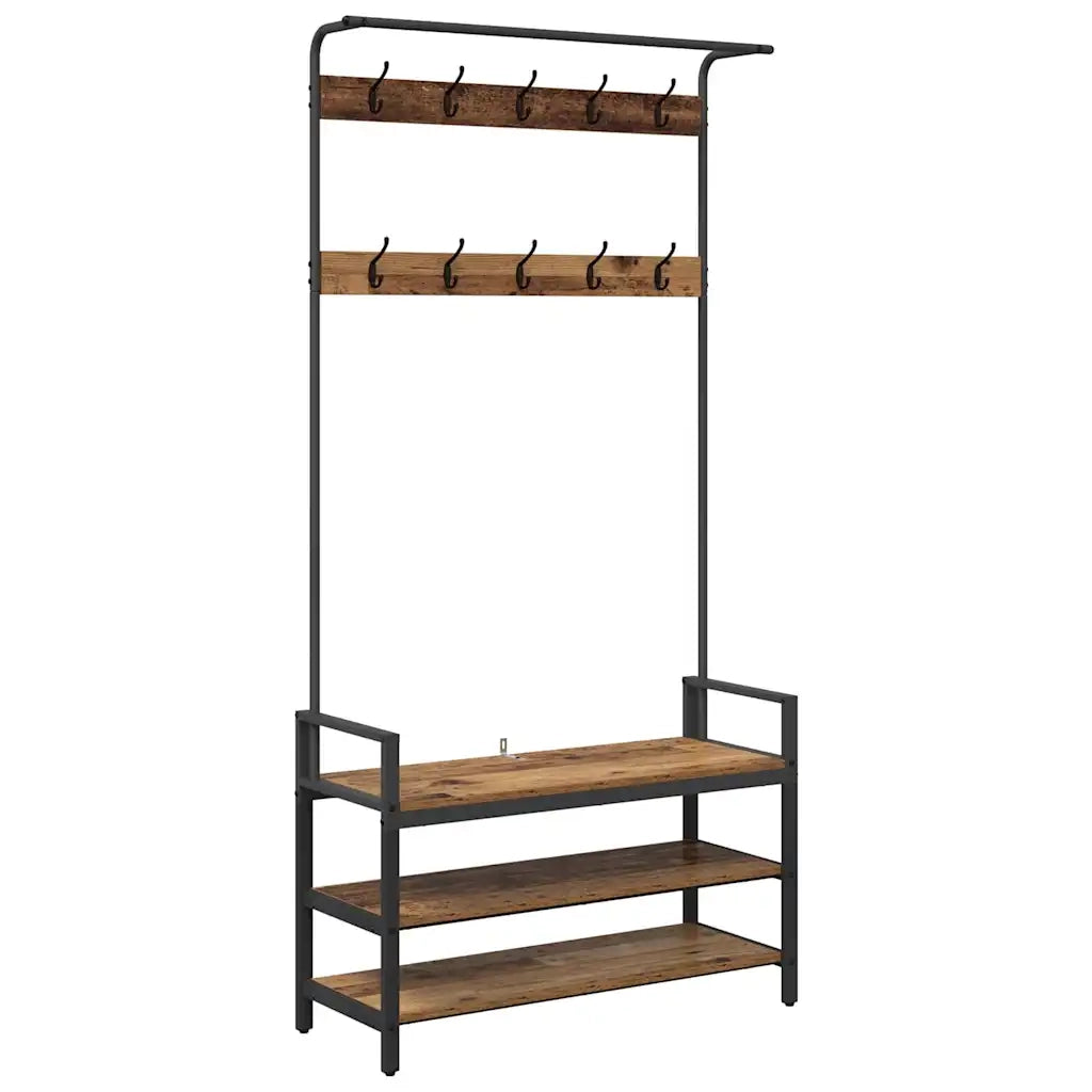 Appendiabiti Legno vecchio 95 x 34 x 184 cm Legno multistrato 879963