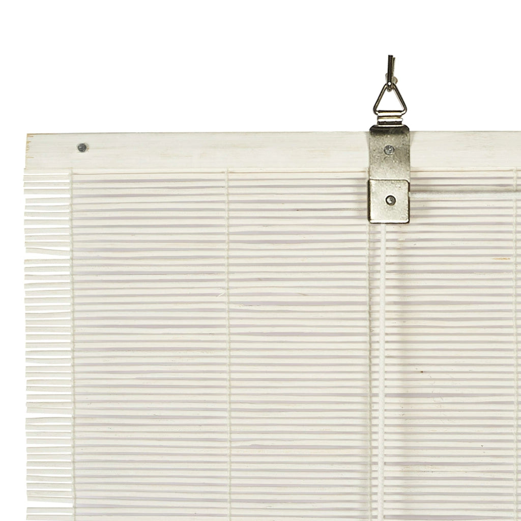 Tenda a rullo oscurante in bamboo naturale Bianco 150x175 cm