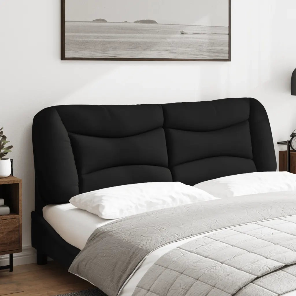 Cuscino Testiera Hvar Nero 160 cm in Tessuto 374590