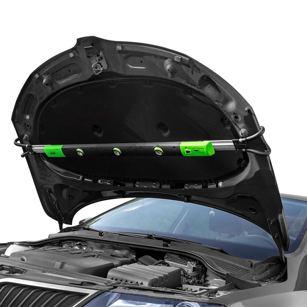 Lampada LED COB orientabili estensibile Ricaricabile per Sottocofano 1200Lm Officina Auto 3 Modalità accensione
