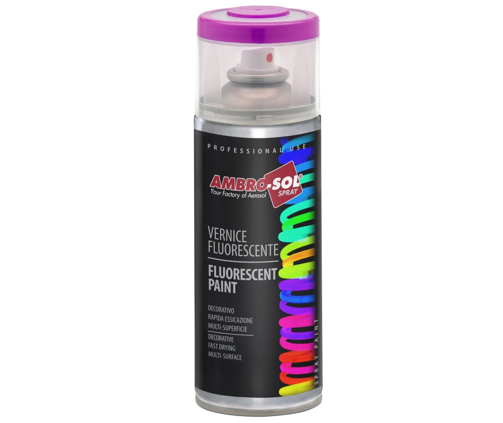 BOMBOLETTA SPRAY FLUORESCENTE AMBROSOL 400 ml - Rosso - 6 pezzi- AMBROSOL