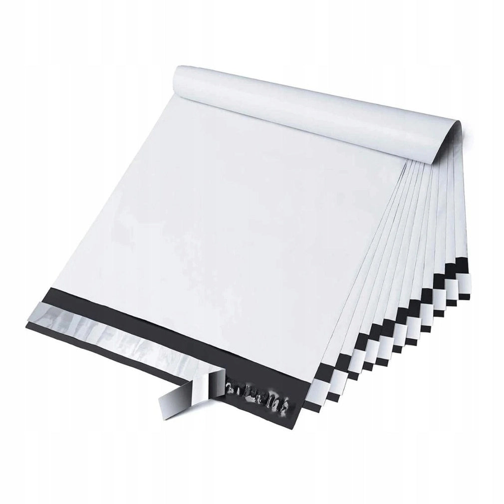 Buste da Spedizione Bianche 500x610mm 100 Pezzi + 2x Nastro Adesivo Giallo Rosfix 48mm x 50m – Alta Resistenza e
