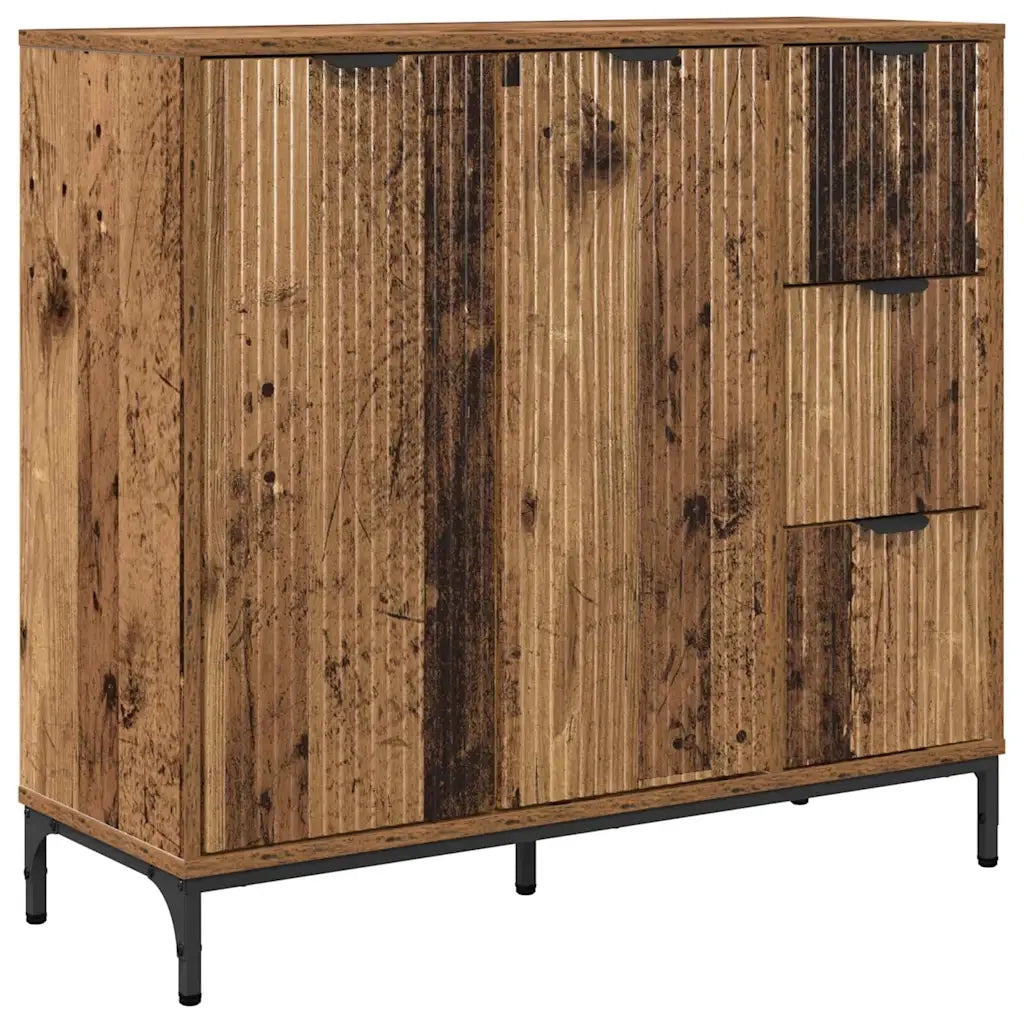 Credenza | Madia | Buffet da pranzo | Armadio da pranzo Legno vecchio 89,5 x 33 x 82 cm Legno multistrato