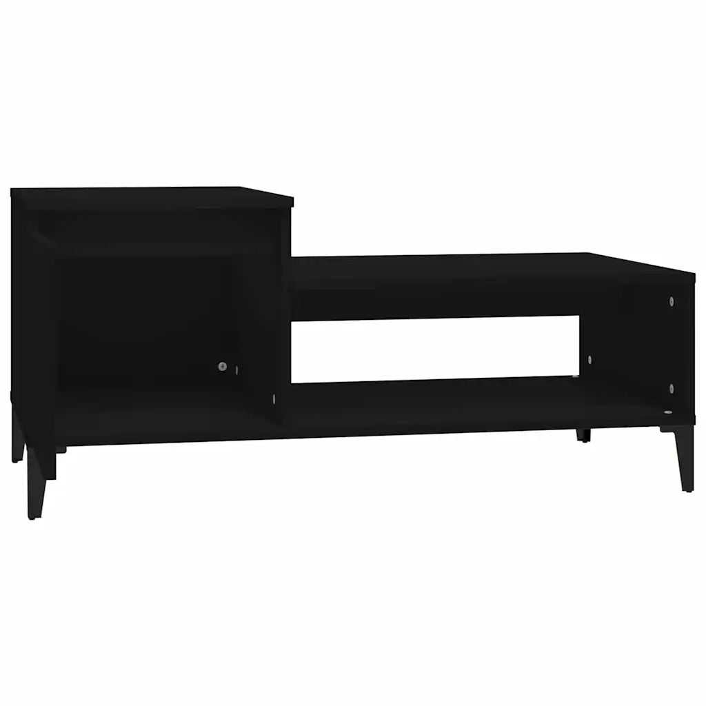 Tavolino da Salotto-Tavolino da soggiorno-Tavolo Nero 100x50x45 cm in Legno Multistrato 295700
