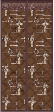Porton magnetico isolato termicamente 95 x 210 cm - Serramento silenzioso, impermeabile all'acqua e al vento, ideale per cortili interni
