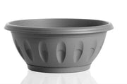 VASO ALBA A CIOTOLA ALBA CON SOTTOVASO 40 CM COLORE GRIGIO