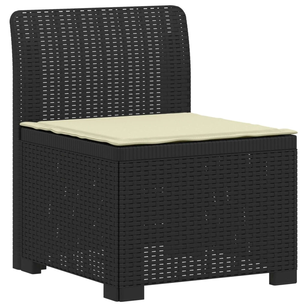 Divano da esterno-Divano da Giardino 3 posti con cuscini in look rattan PP 367440