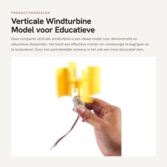 Ventturina Piccola Dimensione - Ventturina Verticale - Modello di Dimostrazione - Produzione di Energia Eolica - 4 Pale - Potenza Nomale 0,55 W - Generatore Eolico