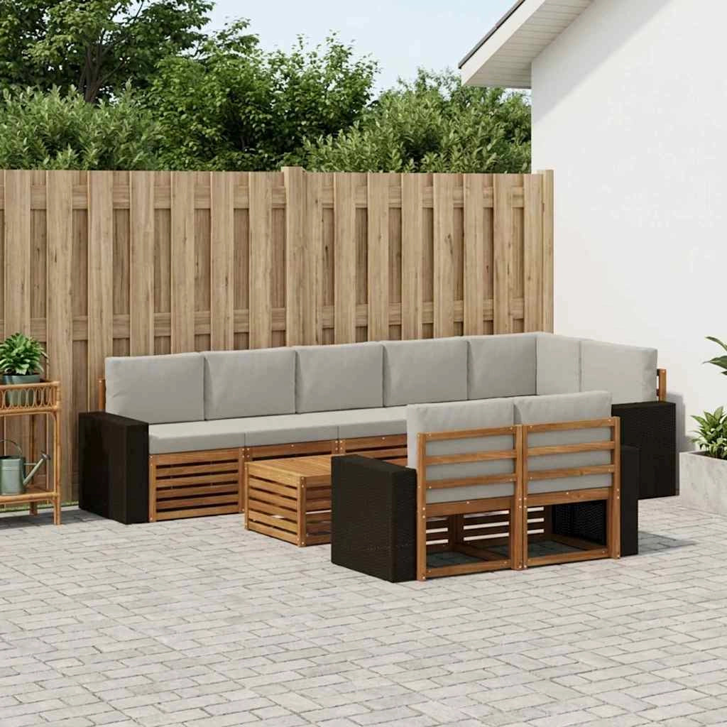 Set divani Legno di Acacia Massello 3384542