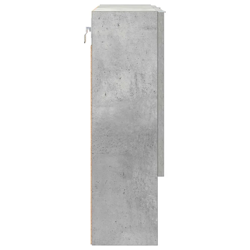 Mobiletto per specchio con porta Grigio cemento 59 x 17 x 55 cm 883367