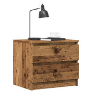 Comodini 2 pz-Set di 2 Tavolino da notte Legno Antico 50x40x43.5 cm in Legno Multistrato