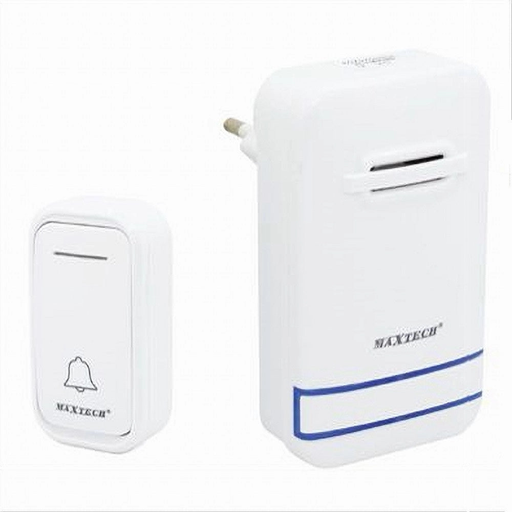 Trade Shop - Campanello Wireless Senza Fili Spina Incorporata Wifi Indicatore Led Camp-03 Maxtech -