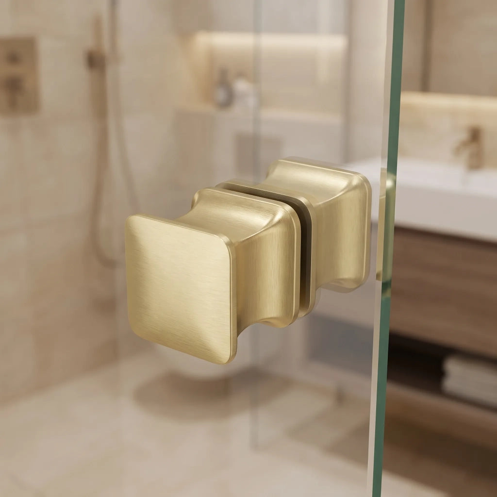 Maniglia Per Porta Doccia Rea 04 Brushed Gold