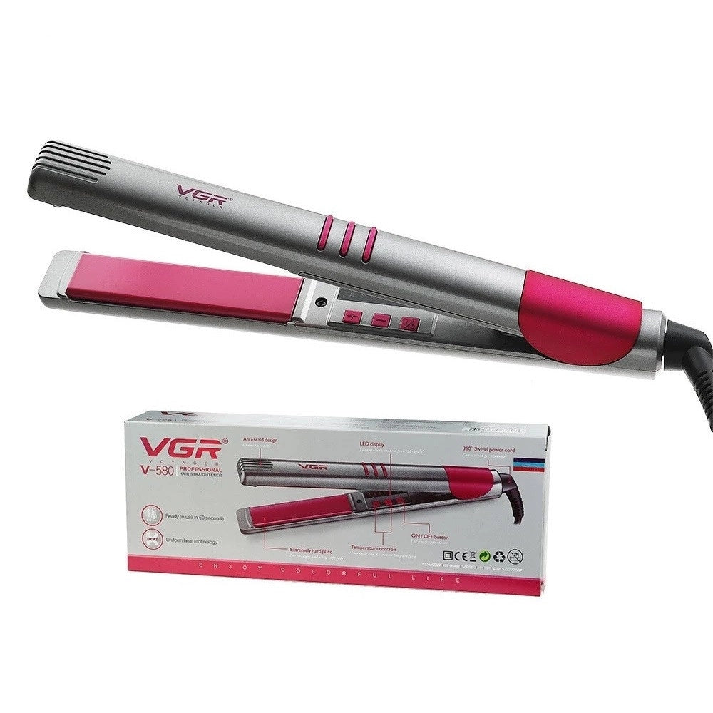 Trade Shop - Piastra Per Capelli Lisci Tormalina In Ceramica Con Regolazione Temperatura V580 -