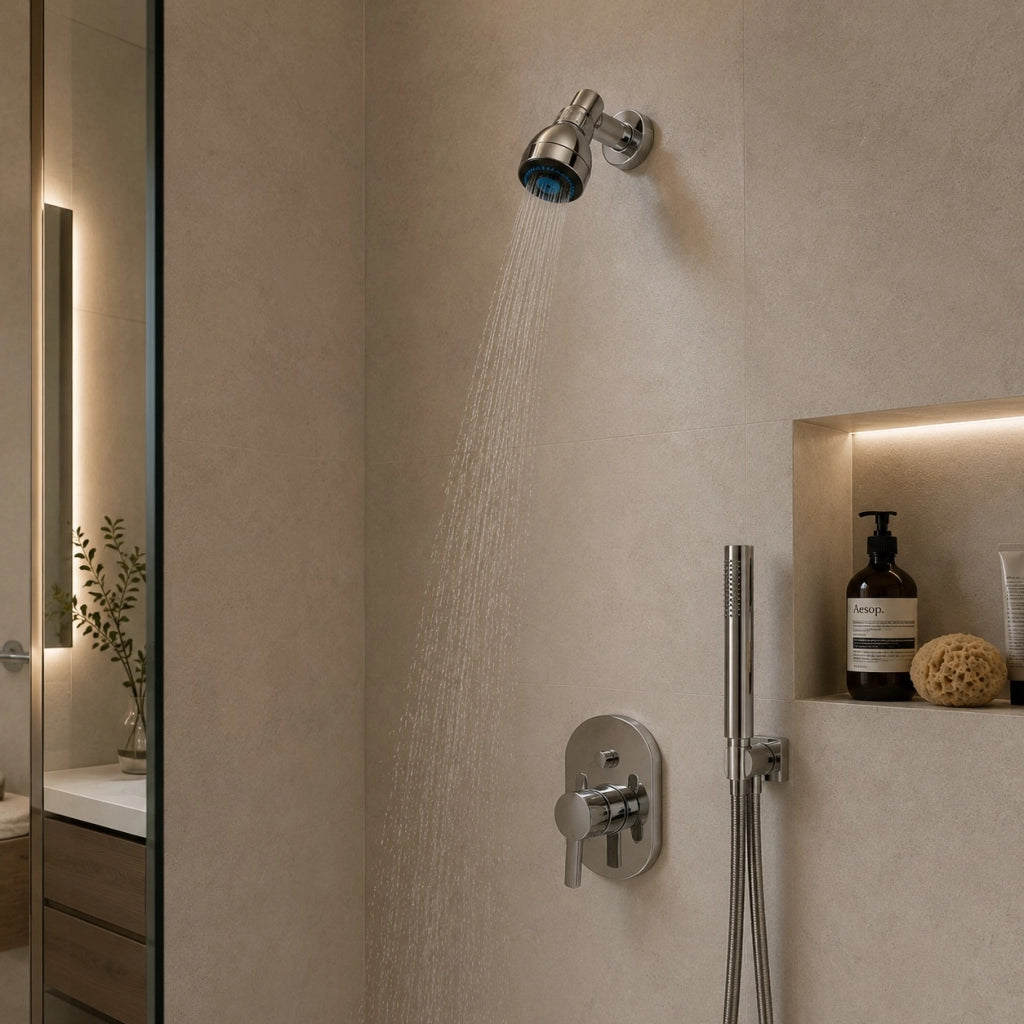 Soffione Doccia Multigetto Rotondo Cromato Ø7,5 cm 98252