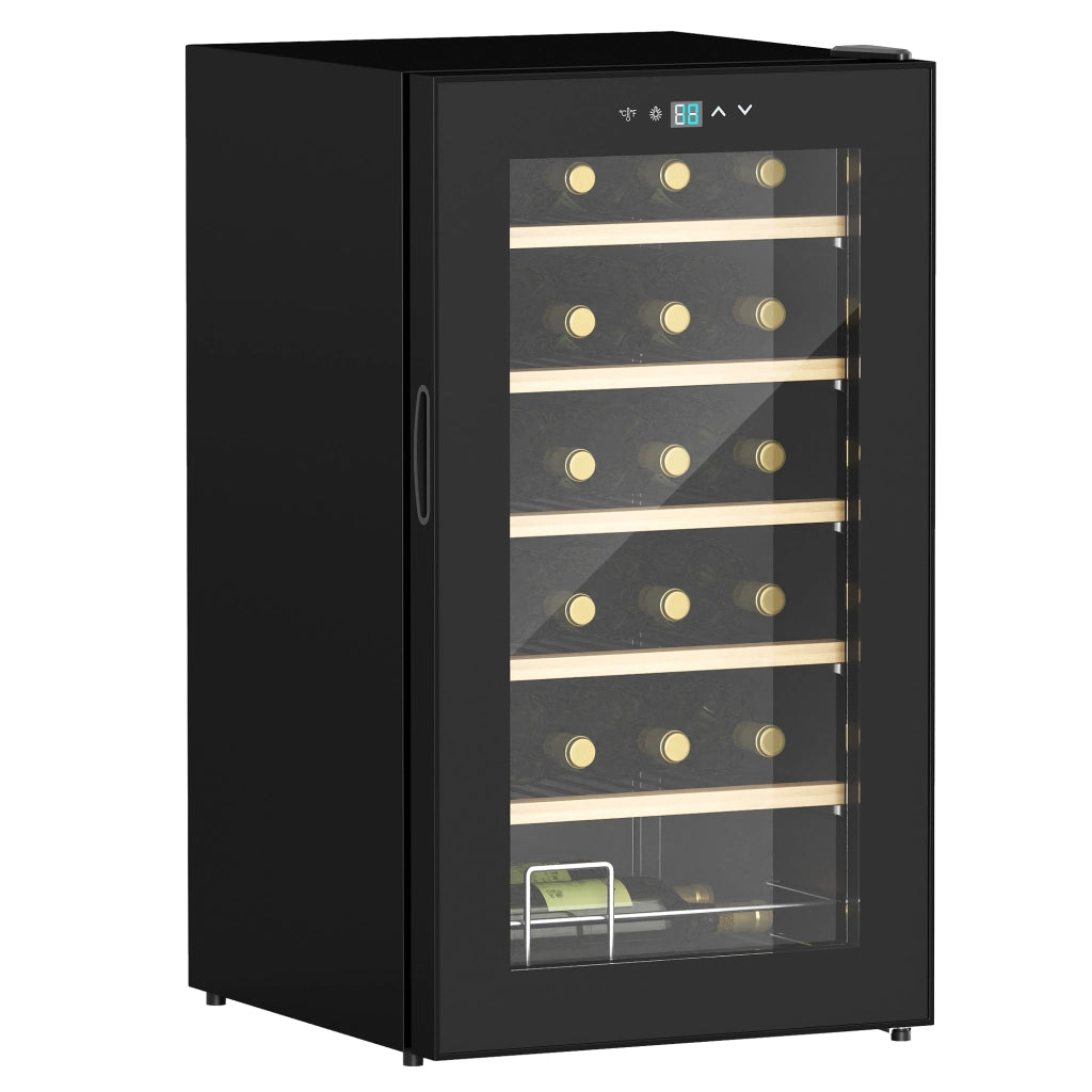 Cantinetta Vino 24 Bottiglie ¨C Xylo ¨C Temperatura Regolabile 5-20¡ãC, LED, Nero, 43x45x75cm