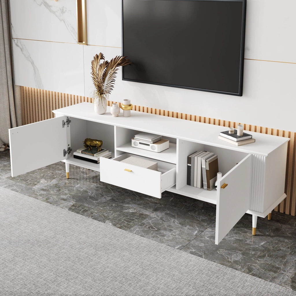 TV-Schrank bianco in MDF lunghezza 170 cm