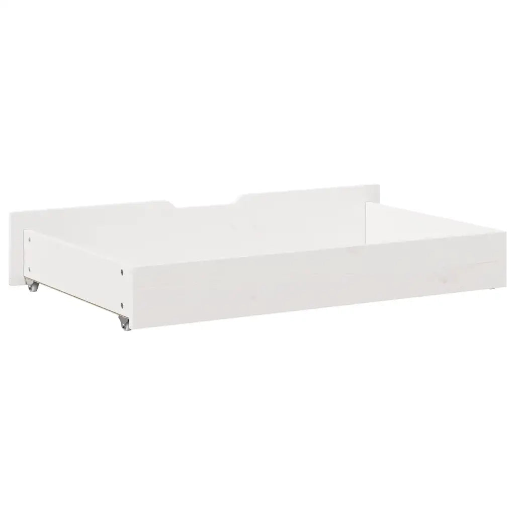 Cassettoni da Letto 2 pz Bianchi 95x55x17cm Legno Massello Pino CFW2719432