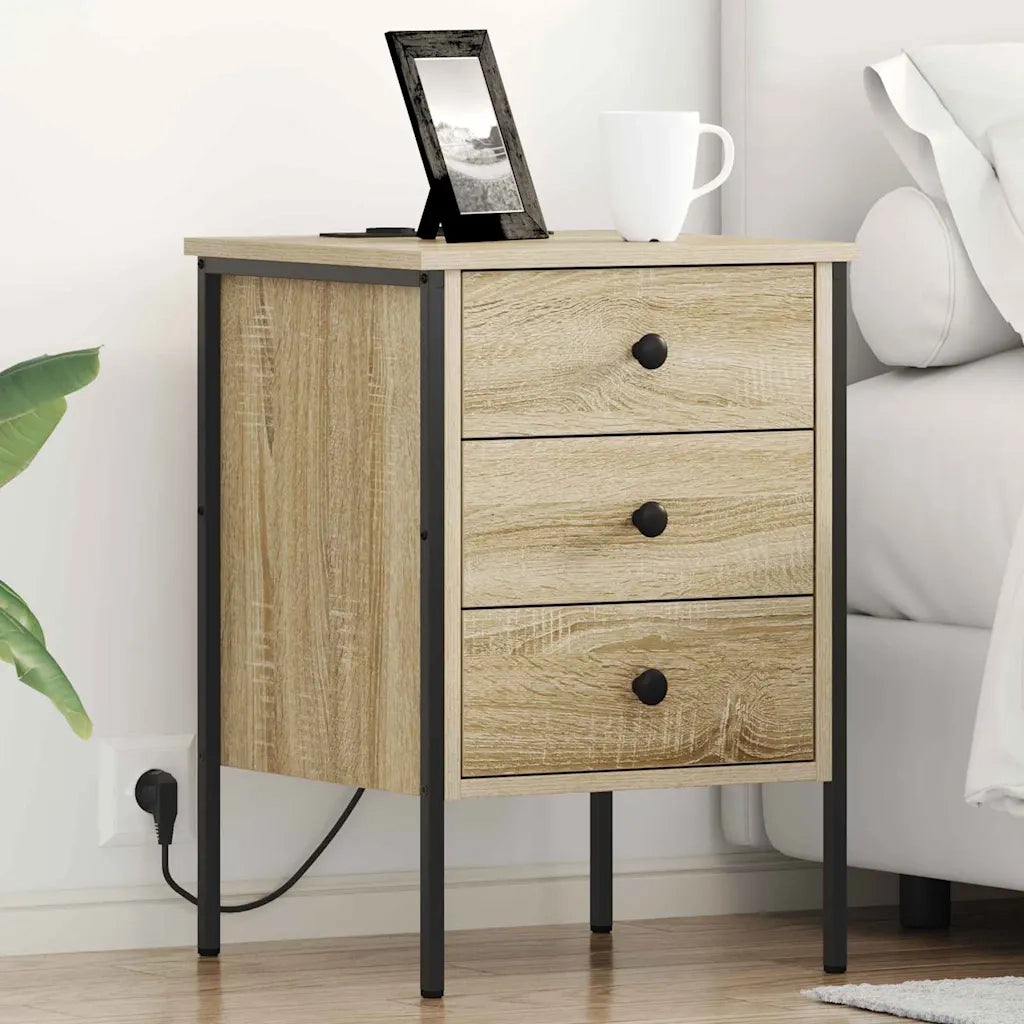 Armadio da Notte con cassetto Rovere Sonoma 42 x 41 x 61 cm 859482