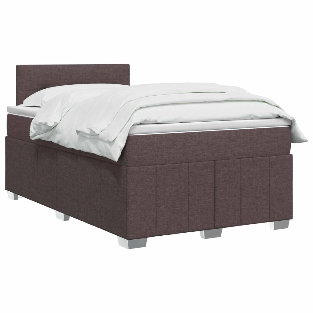 Letto box spring con materasso Marrone Scuro 120 x 200 cm 3452652