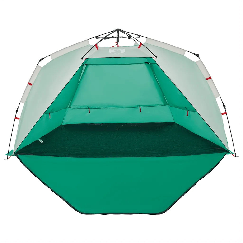 Tenda da Spiaggia 3 Persone Verde Rilascio Rapido Impermeabile 4005312