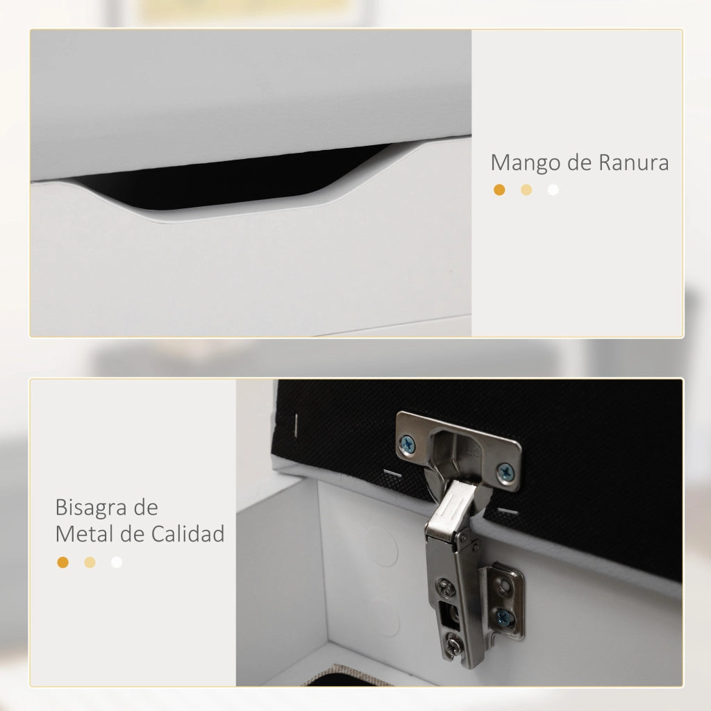 Scarpiera con Panca e Vani Aperti ¨C zephmum ¨C Legno Bianco 80x35x90 cm