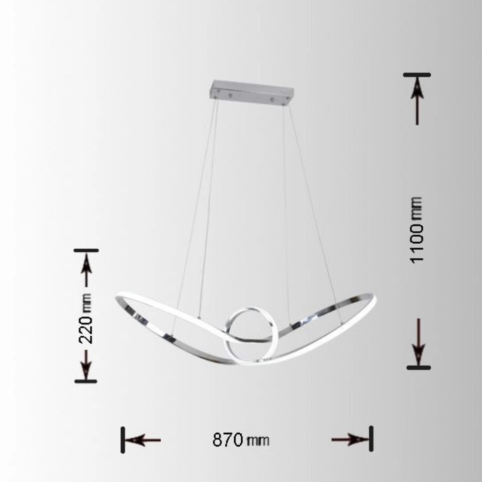 Lampadario Plafoniera a Sospensione illuminazione a Led Design Moderno ambienti Domestici e commerciali luce bianca fredda 6500K