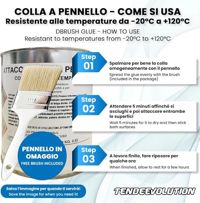 Kit Riparazione Tessuto Cielo Auto - Nido D'ape Nero Con 2 Colle a Pennello - Misura 1,50 x 3 m - Adatto anche per Pannelli Portiere e Pantoni