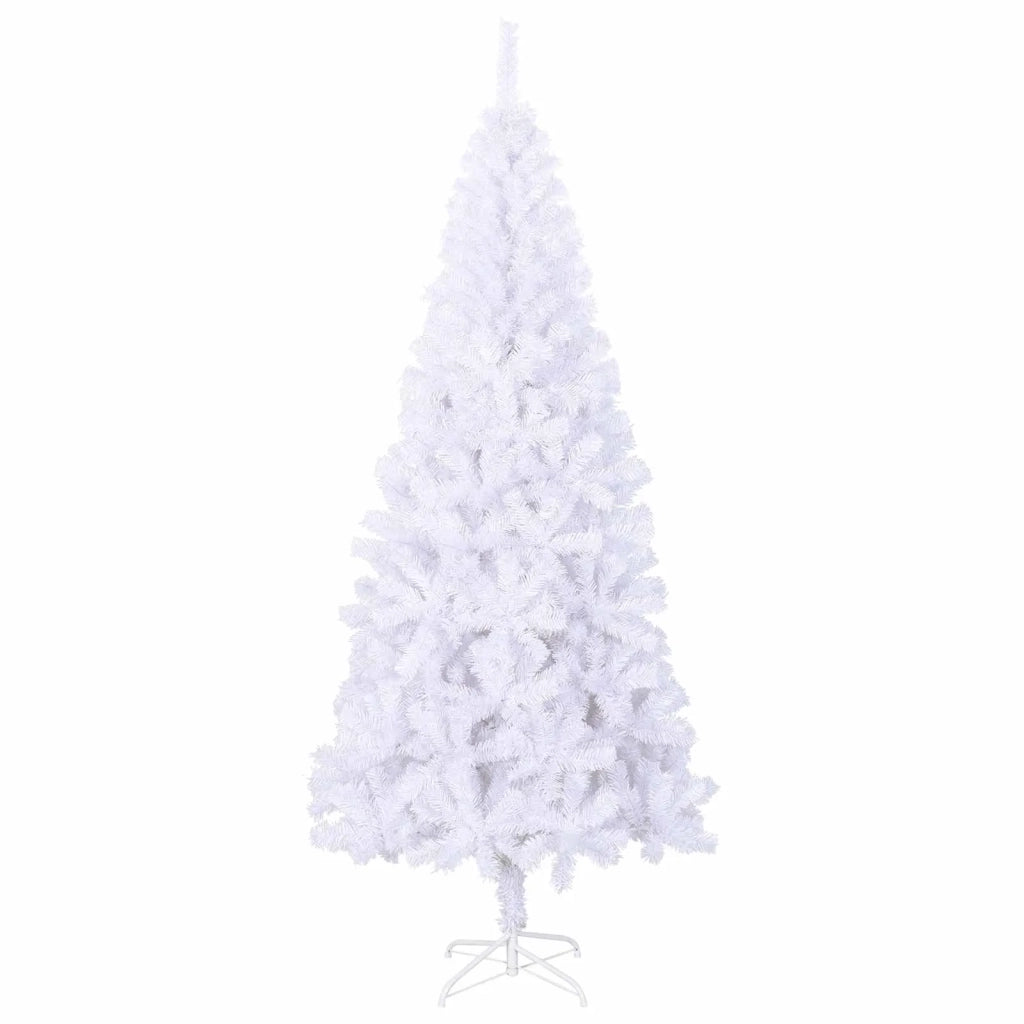 Albero di Natale | Decorazioni natalizie artificiale Bianco 210 cm PVC e Acciaio