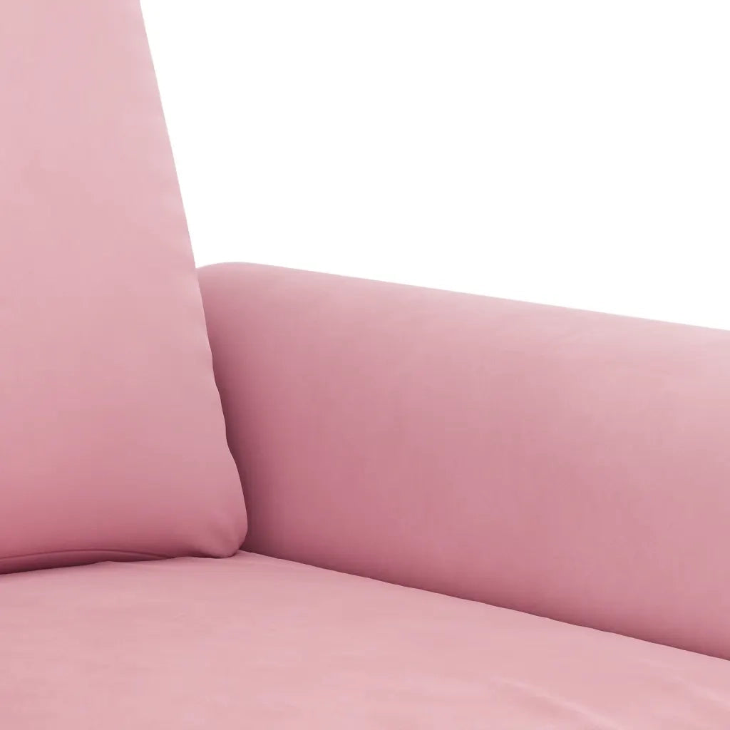 Set di Divani 2 pz con Cuscini rosa in Velluto 3202253