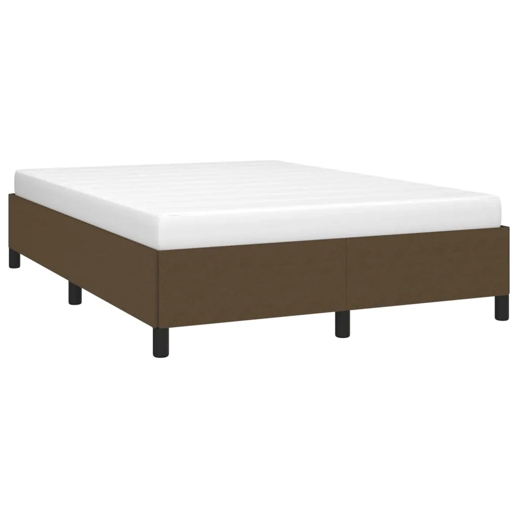 Giroletto senza Materasso Marrone Scuro 140x200 cm Tessuto 347069