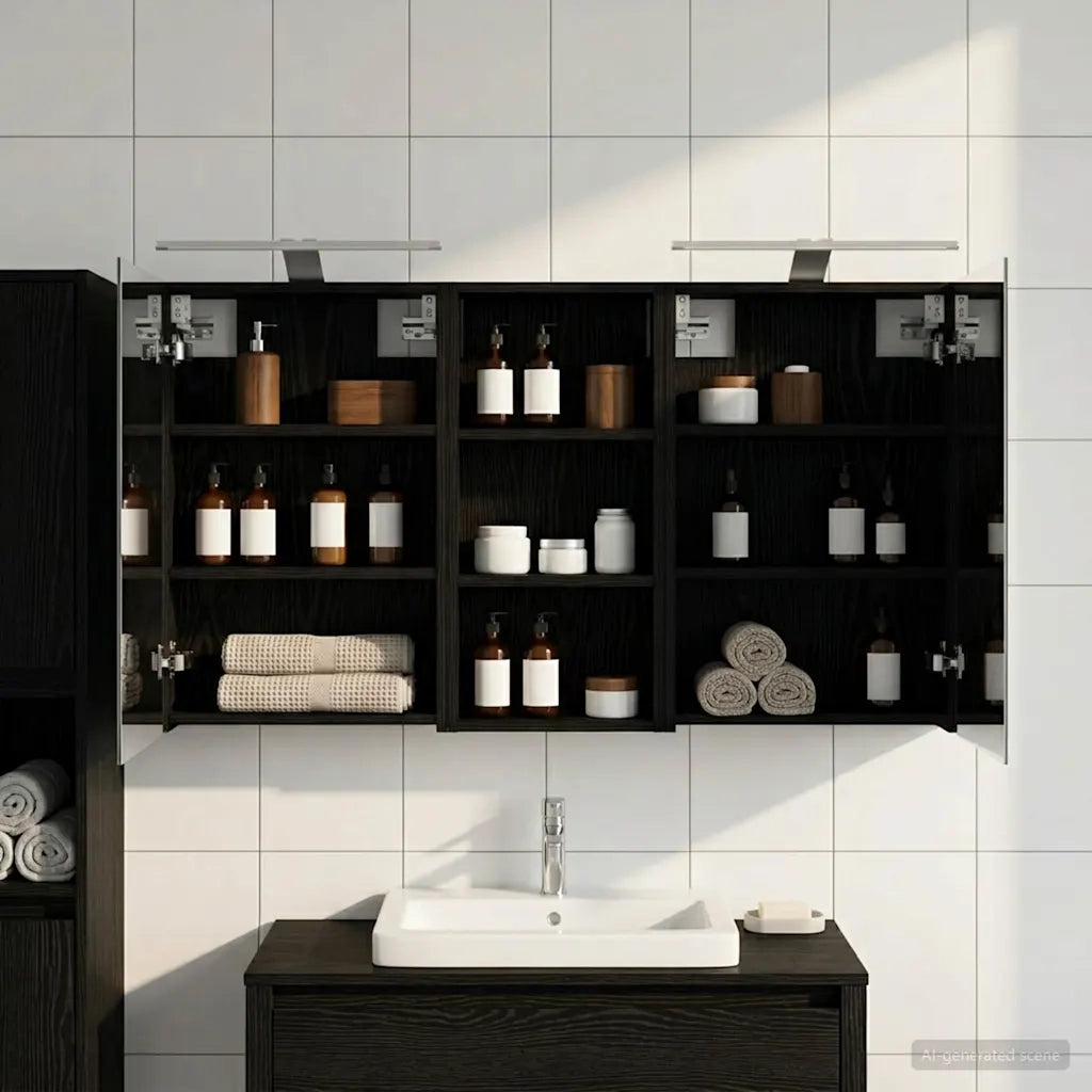 Set di Armadi da Bagno con porta 3 pcs 110 x 10,5 x 60,5 cm 3403721