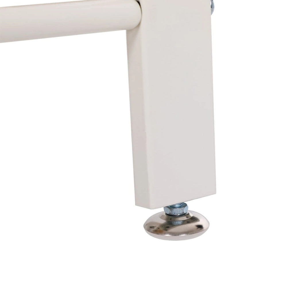 Appendiabiti con Panca e Scarpiera in Metallo Bianco e Legno