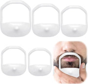 Kit di stampe per barba 5 pezzi - Forme di barba trasparenti - Stampo per barba - Modelli per styling - Materiale ABS - Ideale per uso domestico - Accessori per barba