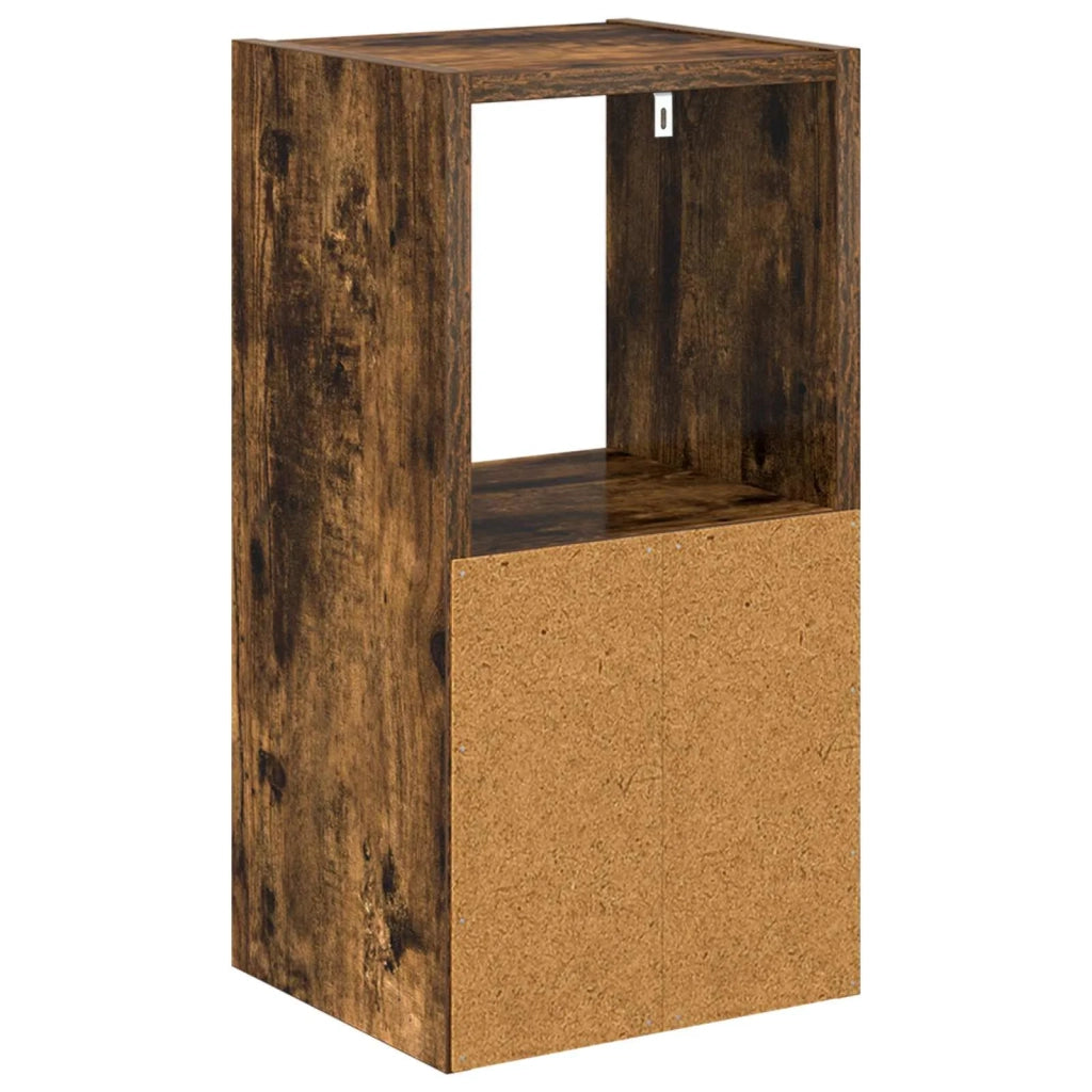 Comodino con cassetto 2 pcs Rovere fumé 25,5 x 22 x 49,5 cm 8000605