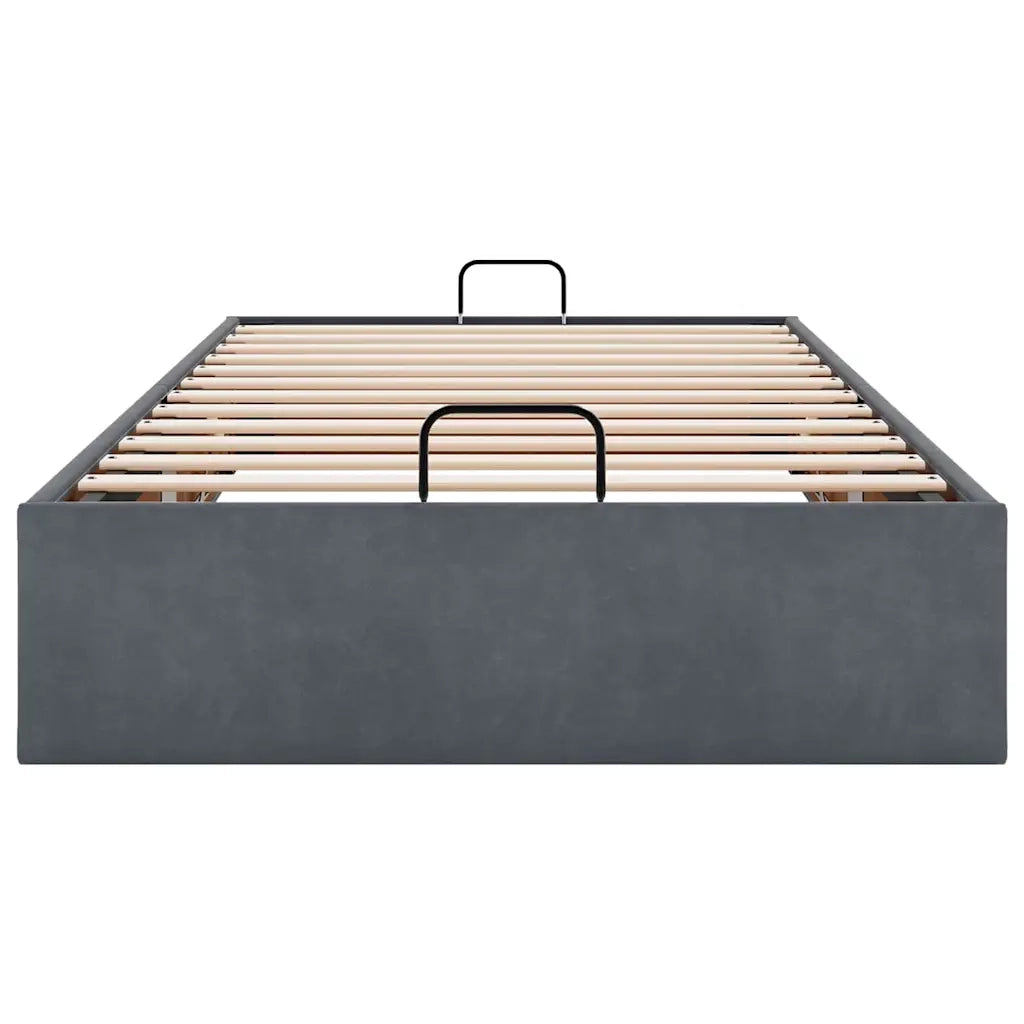 Struttura Letto Pouf senza Materasso-Giroletto con contenitore 80x200 cm Velluto 463441