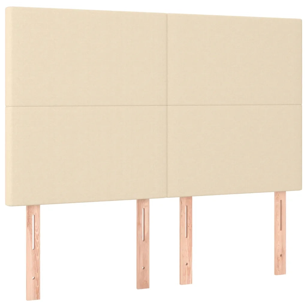 Testiera | Testata Crema 144x5x118/128 cm Tessuto