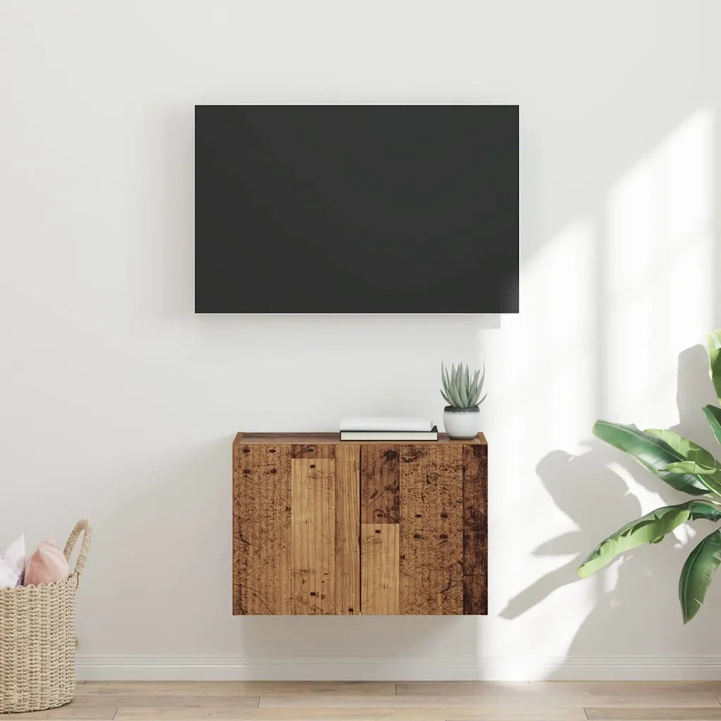 Mobile TV da parete-Mobile TV a Muro-Credenza TV Legno vecchio 59,5 x 31 x 40 cm