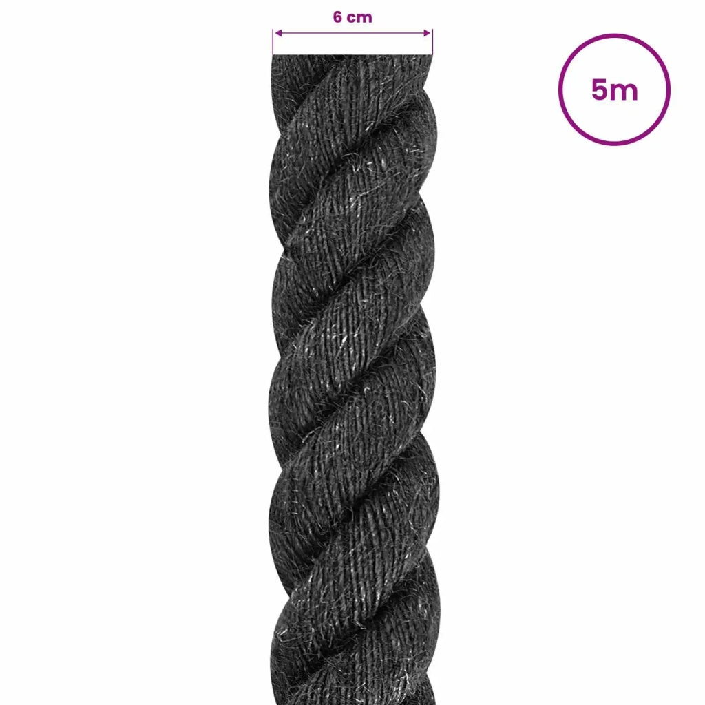 Corda di Juta 60 mm Nero 100% juta Tossa 42011644