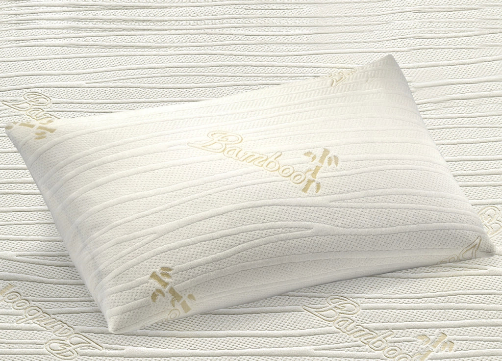 Coppia 2 Federe Cuscino Letto Sfoderabili Elasticizzate Anallergiche Bamboo