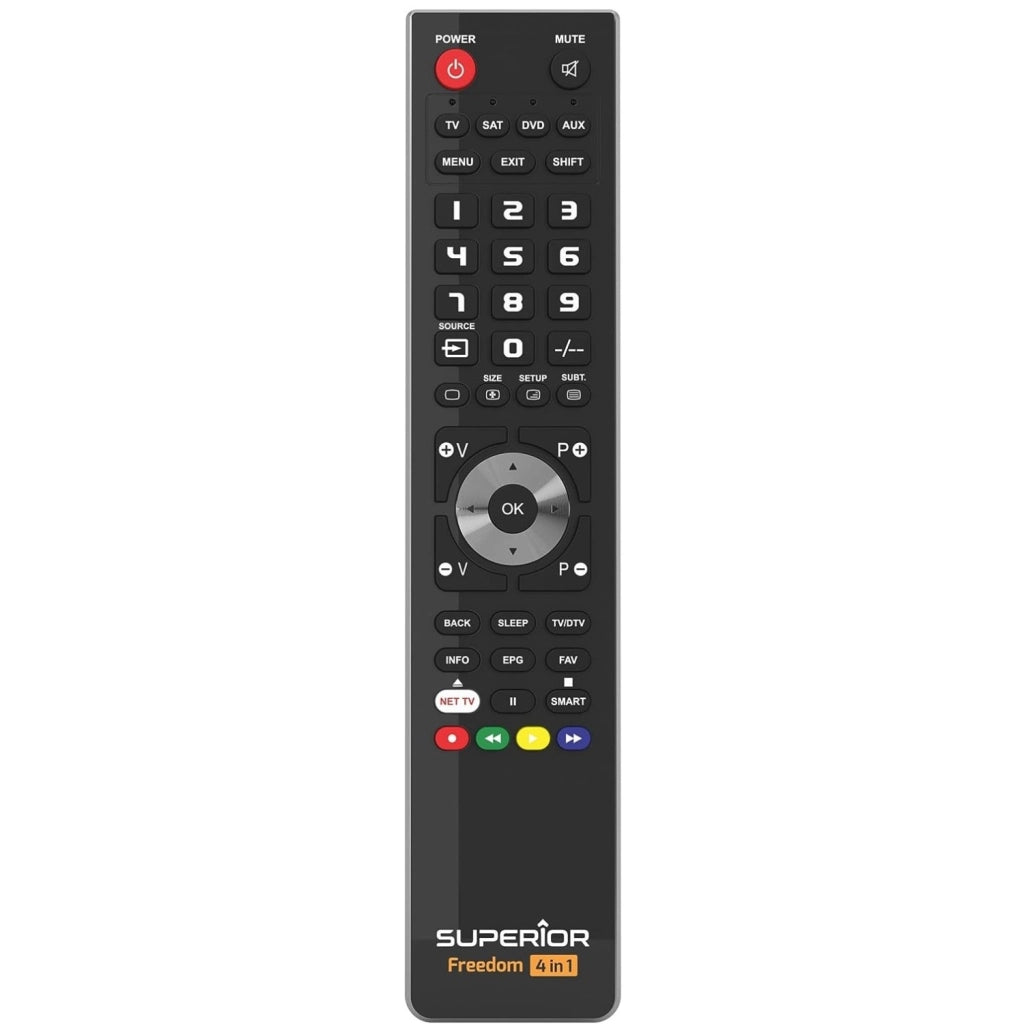 TELECOMANDO UNIVERSALE PER TV SUPERIOR FREEDOM USB 4IN1 BLACK SUPTUB003
